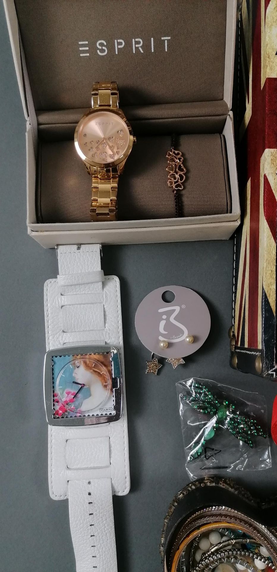 Großes Konvolut Schmuck, Armbanduhren und Modeschmuck im Koffer - Bild 2 aus 11