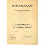 BESITZURKUNDE KRIEGSABZEICHEN