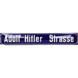 STRASSENSCHILD „ADOLF HITLER STRASSE“