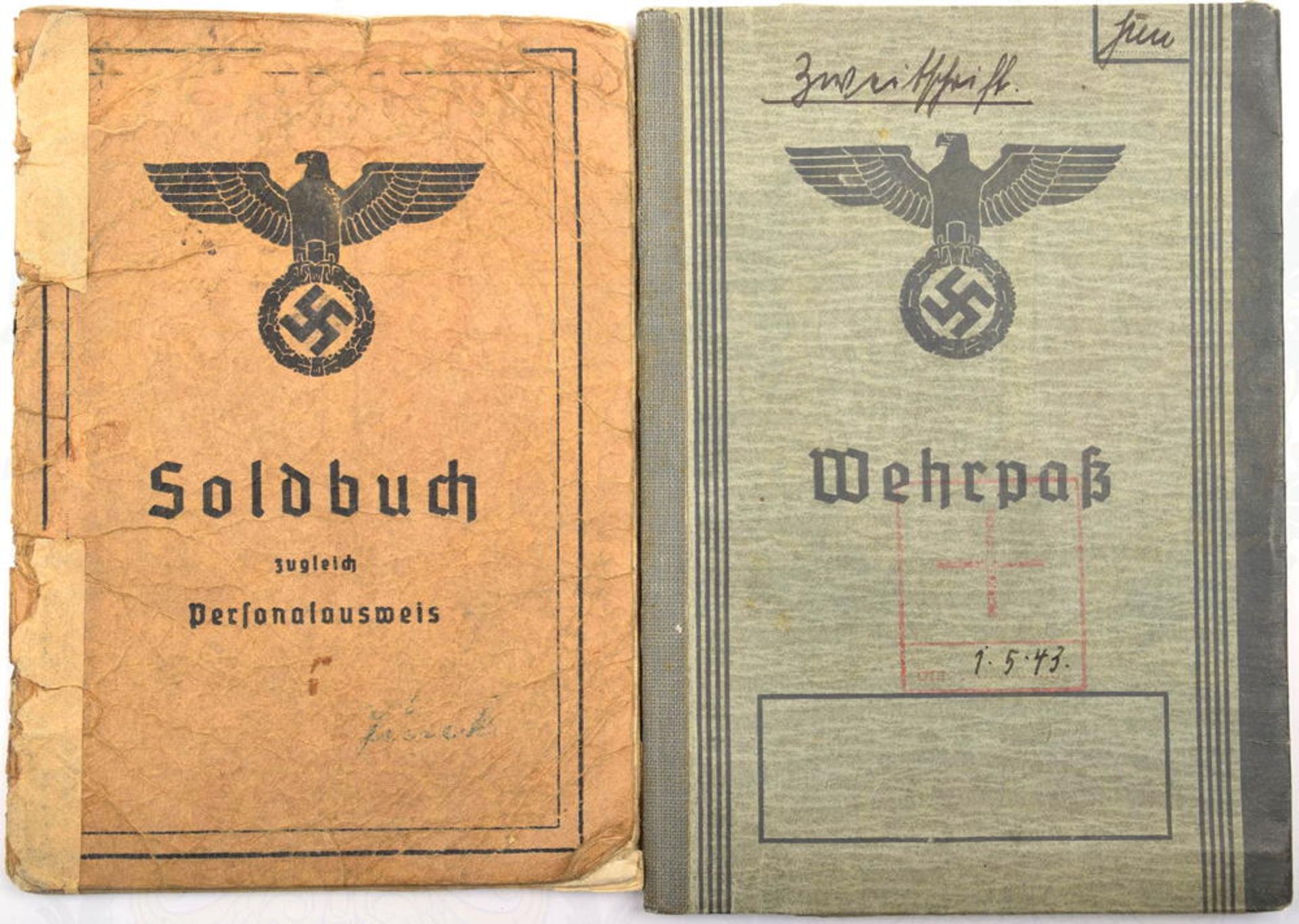 WEHRPASS UND SOLDBUCH UNTEROFFIZIER