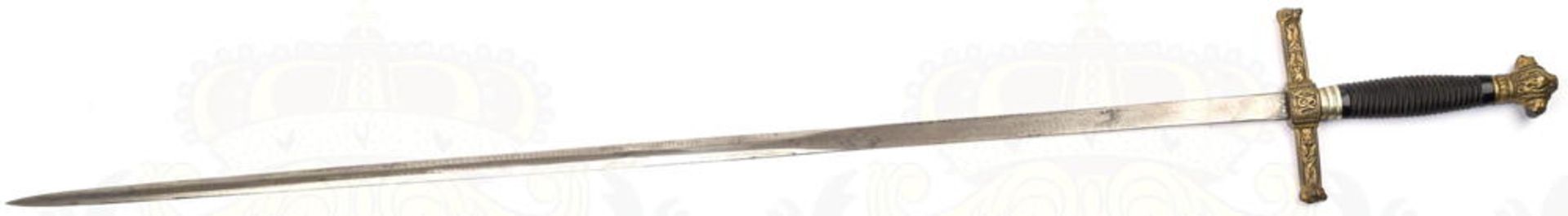 DEGEN, blanke zweischneidige Klinge m. 24cm langer Fehlschärfe, eingeschlagene Bez. „Toledo“, L. 75c - Bild 8 aus 11