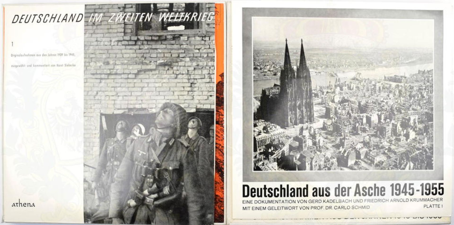 4 DOKUMENTATIONS-SCHALLPLATTEN, Deutschland im Zweiten Weltkrieg u. Deutschland aus der Asche, - Image 2 of 2