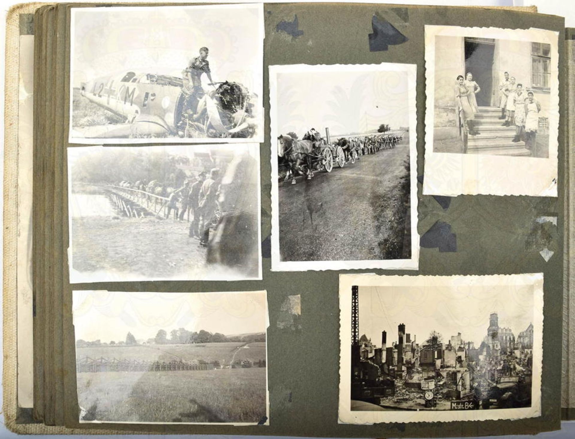 FOTOALBUM GEFREITER DES HEERES aus Graz/Ostmark, mit 140 Fotos u. 17 AK, 1939- 1941, Westfeldzug, ze - Bild 2 aus 4