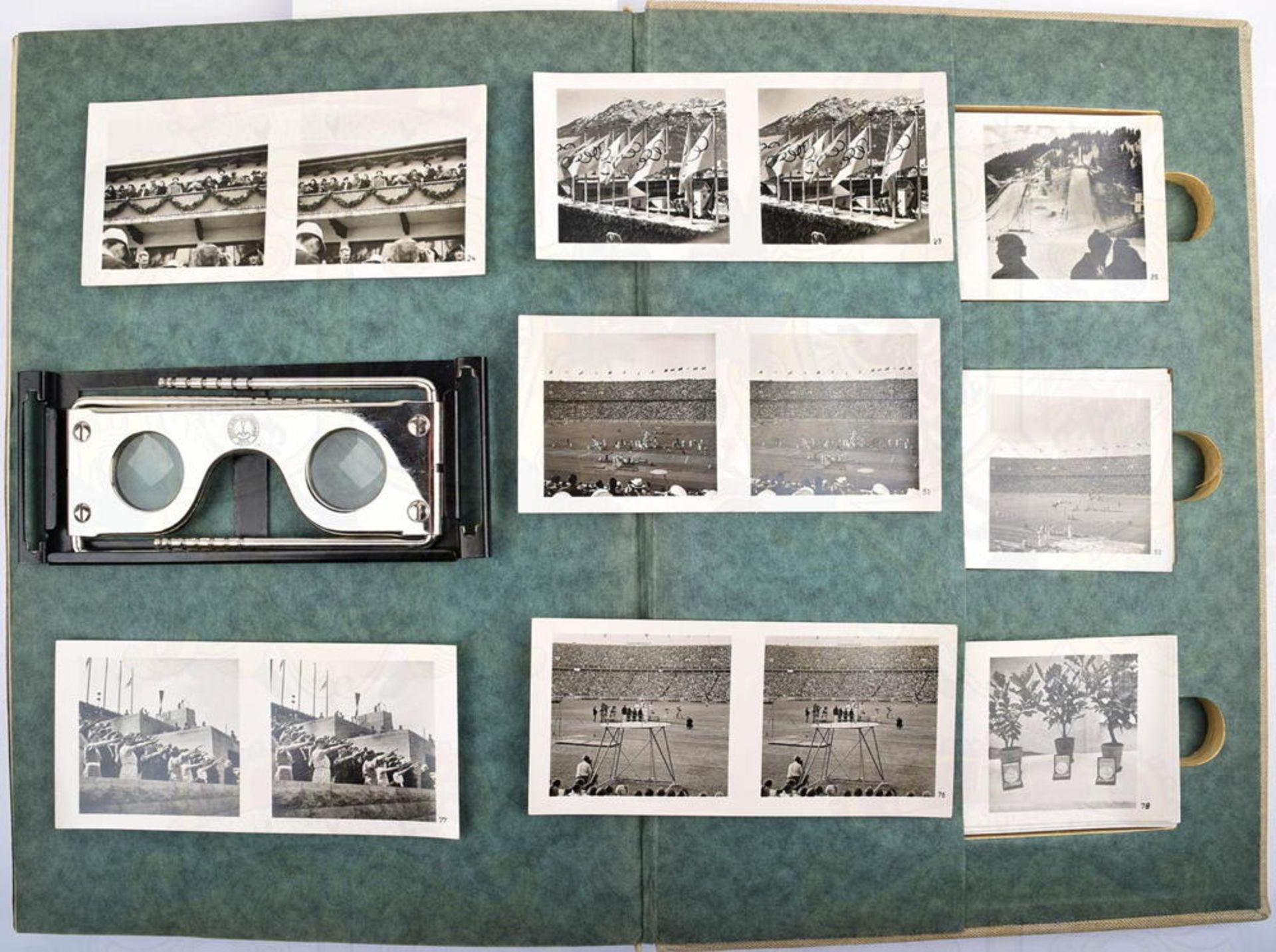 DIE OLYMPISCHEN SPIELE 1936, Raumbild-V. Otto Schönstein, m. 98 von 100 Bildern (Bild 5 u. 5 - Image 2 of 2