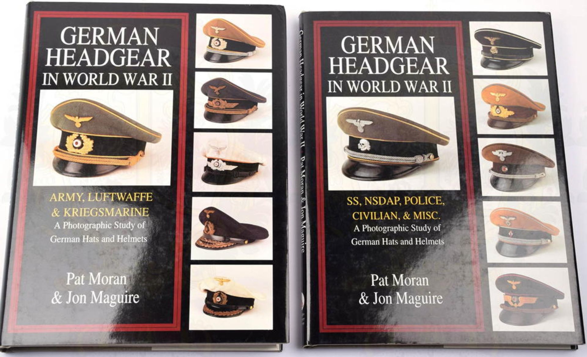 GERMAN HEADGEAR IN WORLD WAR II, 2 Bände, P. Moran u. J. Maguire, Atglen 1997, englischer Text,