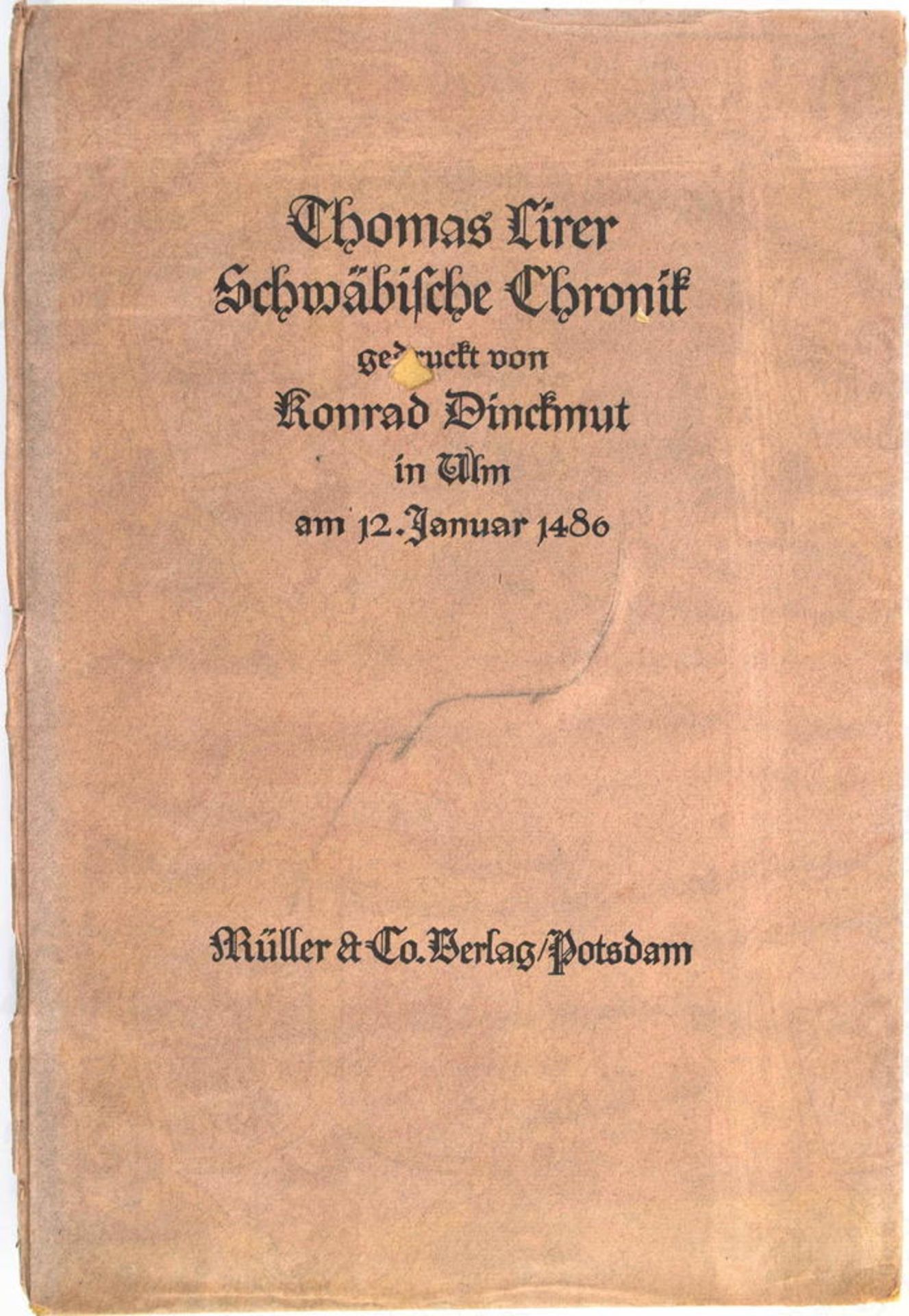 THOMAS LIRER SCHWÄBISCHE CHRONIK, „gedruckt von Konrad Dinchmut in Ulm am 12.1.1486“, Nachdruck