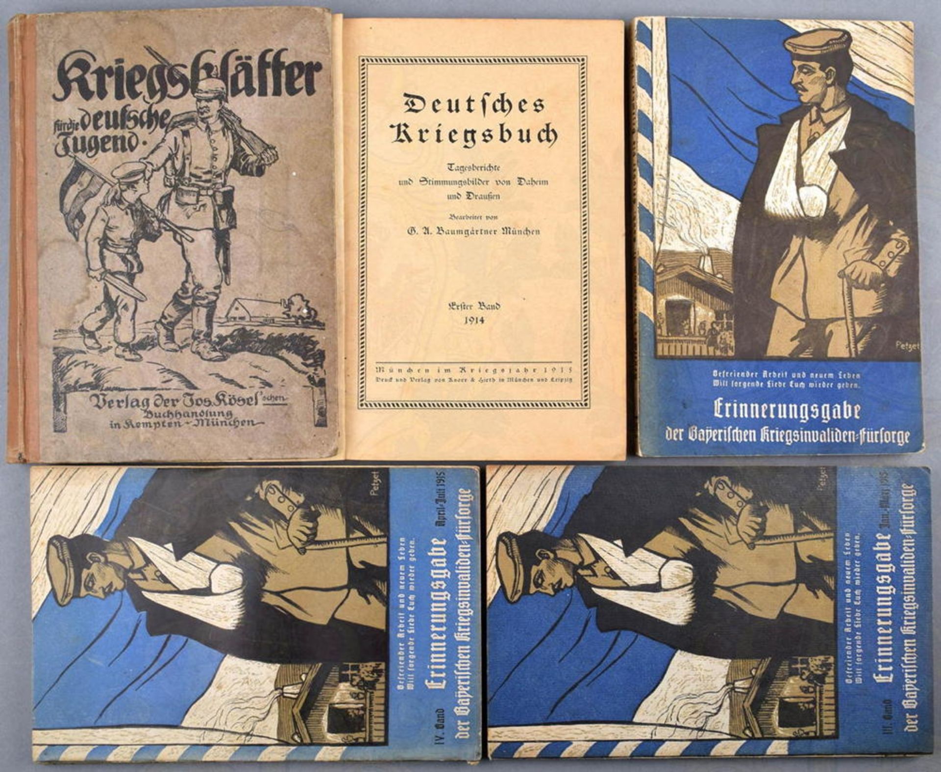 ERINNERUNGSAUSGABEN UND KRIEGSBLÄTTER 1914-1918