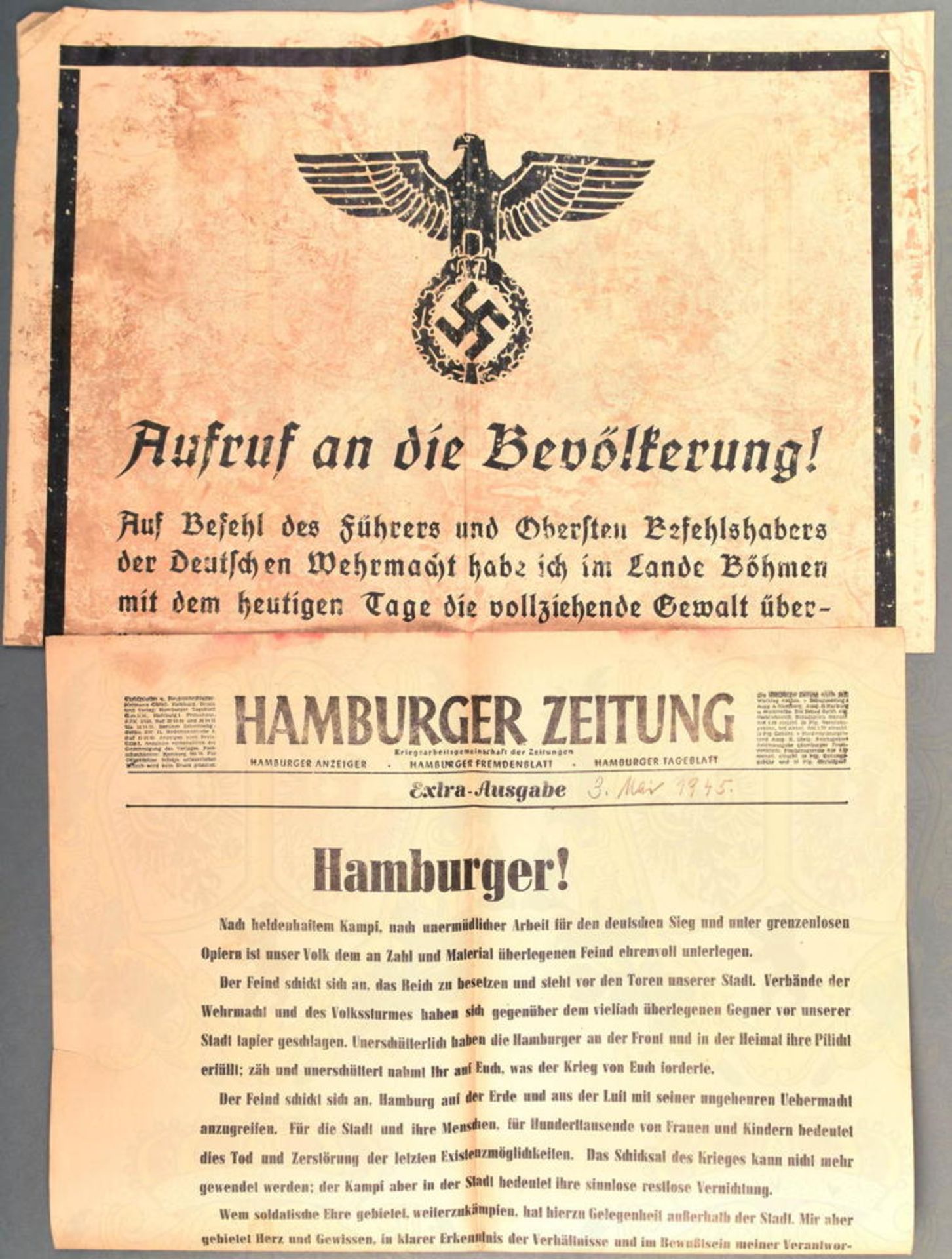 2 HAMBURGER ZEITUNGEN 1945