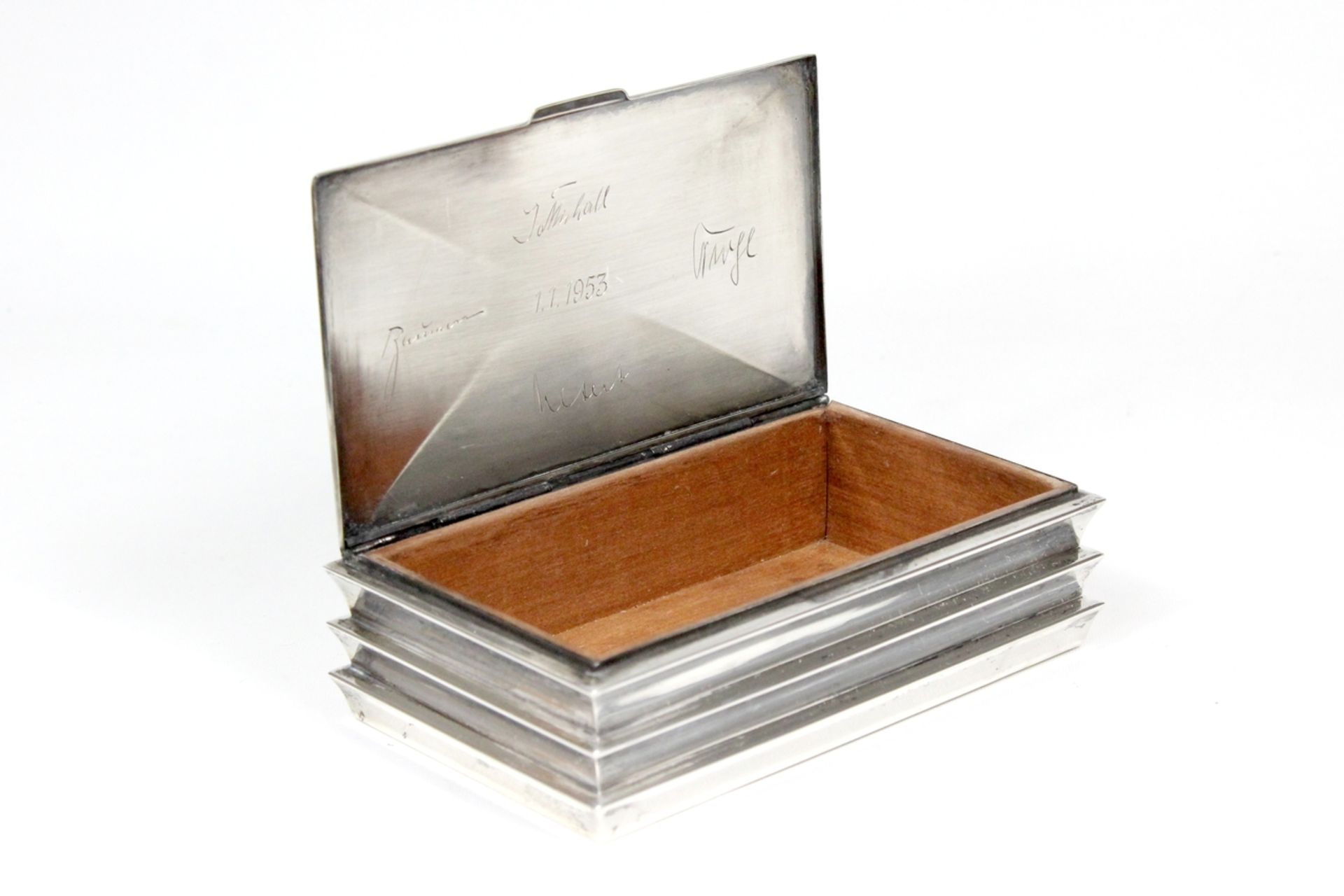 Silberne Art Deco Zigarettenbox 830er Silber - Image 3 of 4