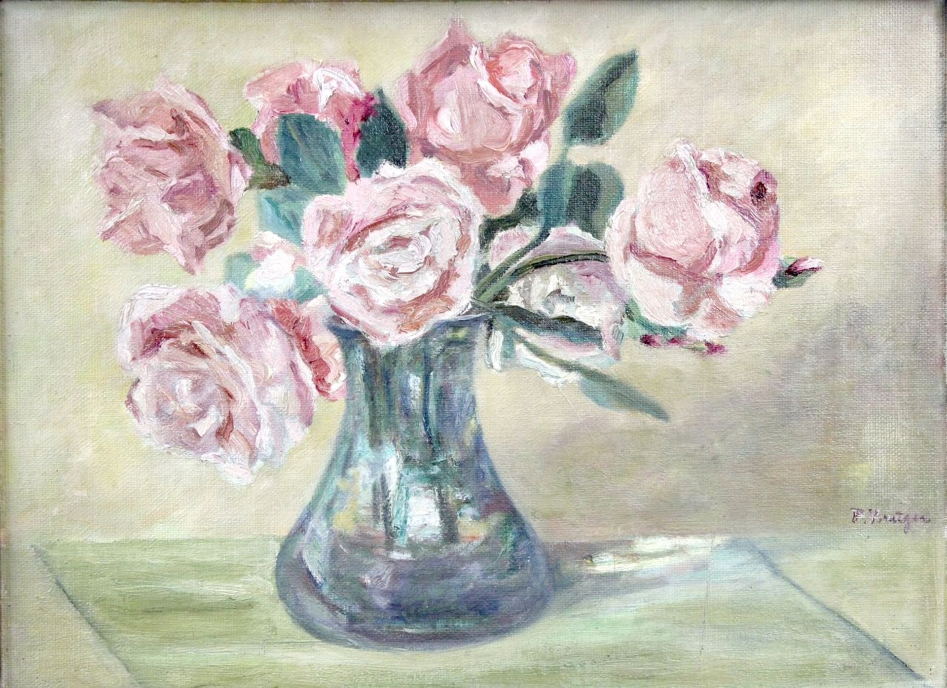 Krüger, Paul ( 1886 - 1969 ) "Rosenstillleben"