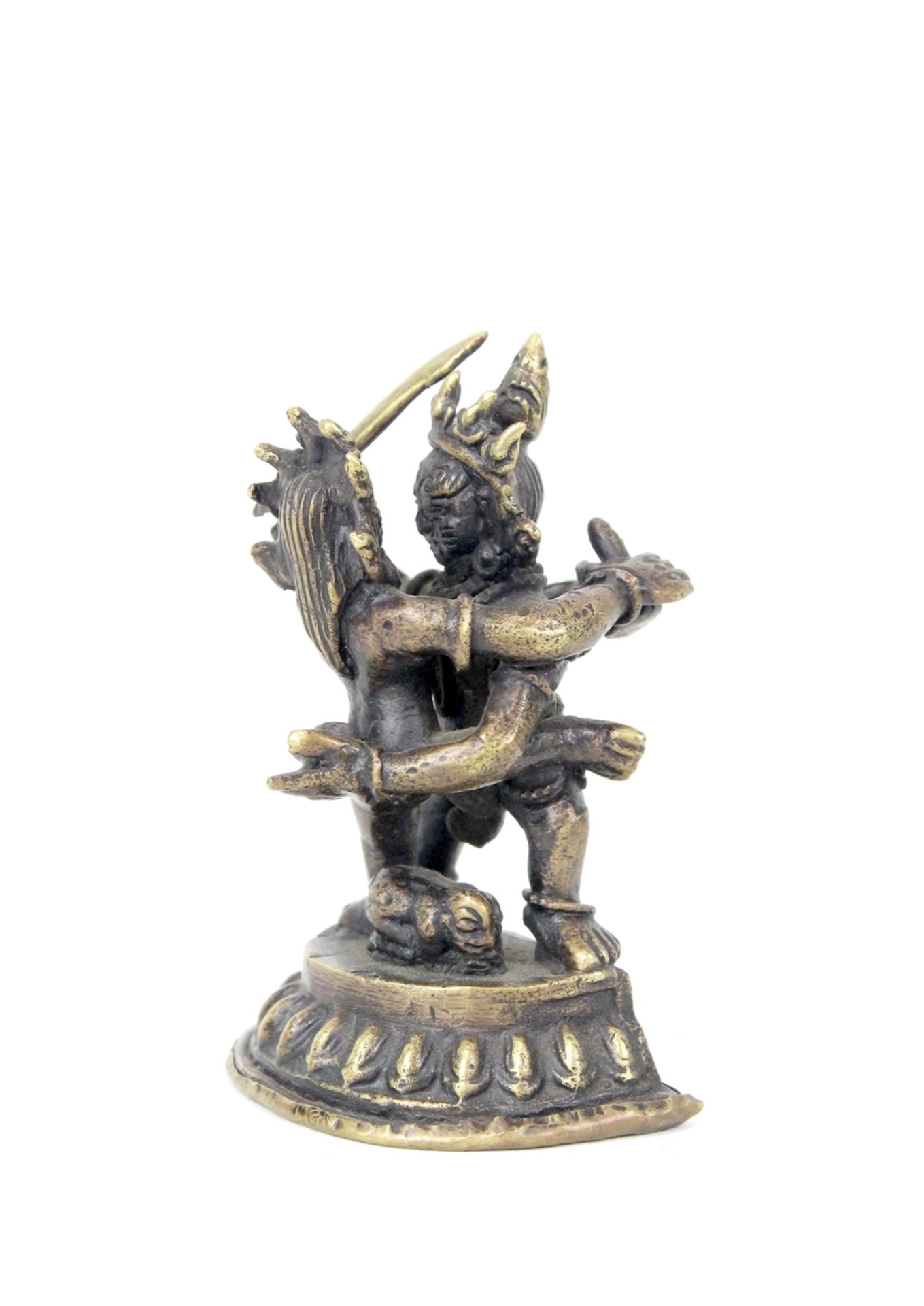 Tibet Bhairava Shakti Bronzefigur 19.Jhdt