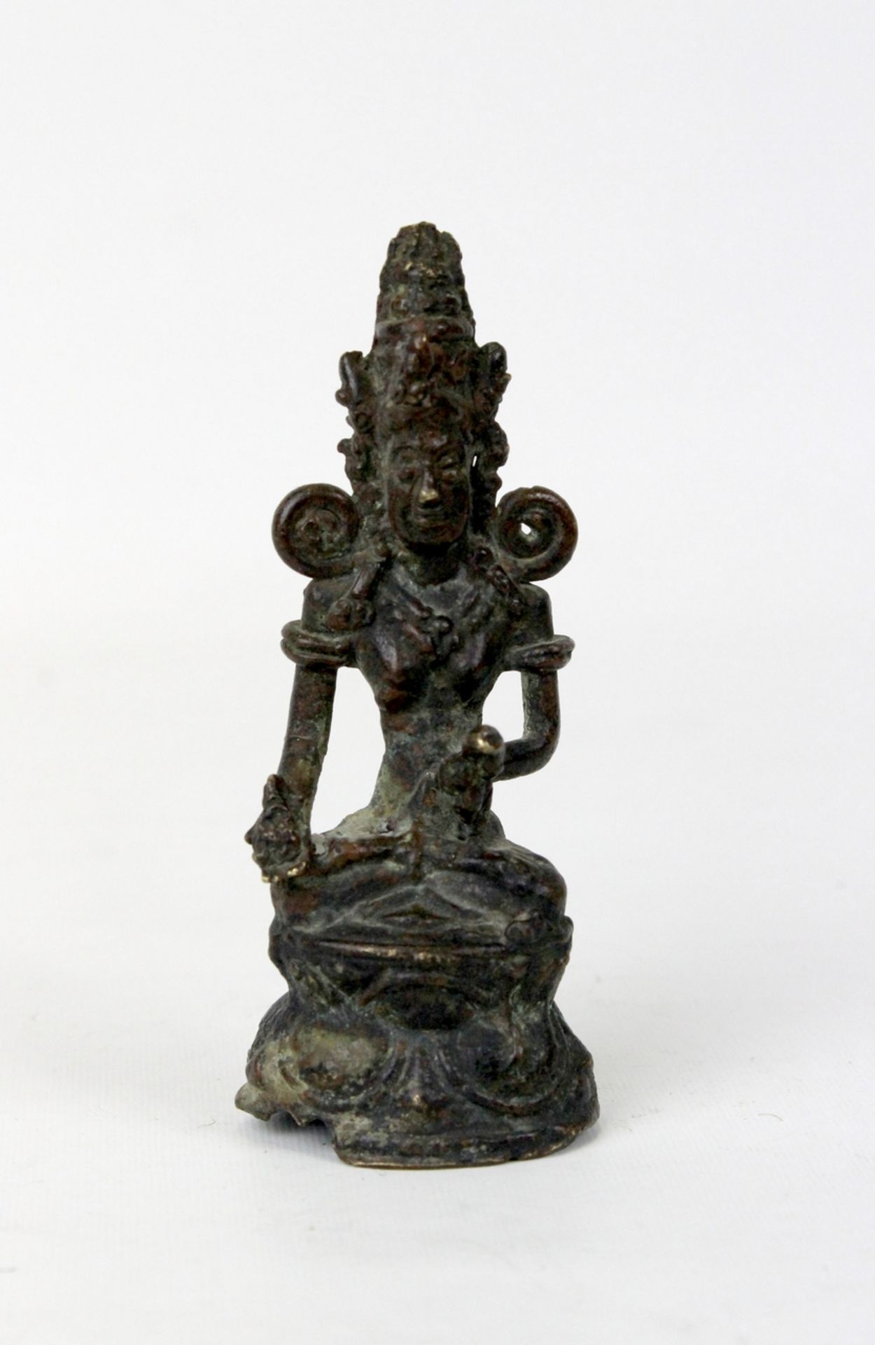 Tibet sitzende Buddha Bronzefigur 19.Jhdt.