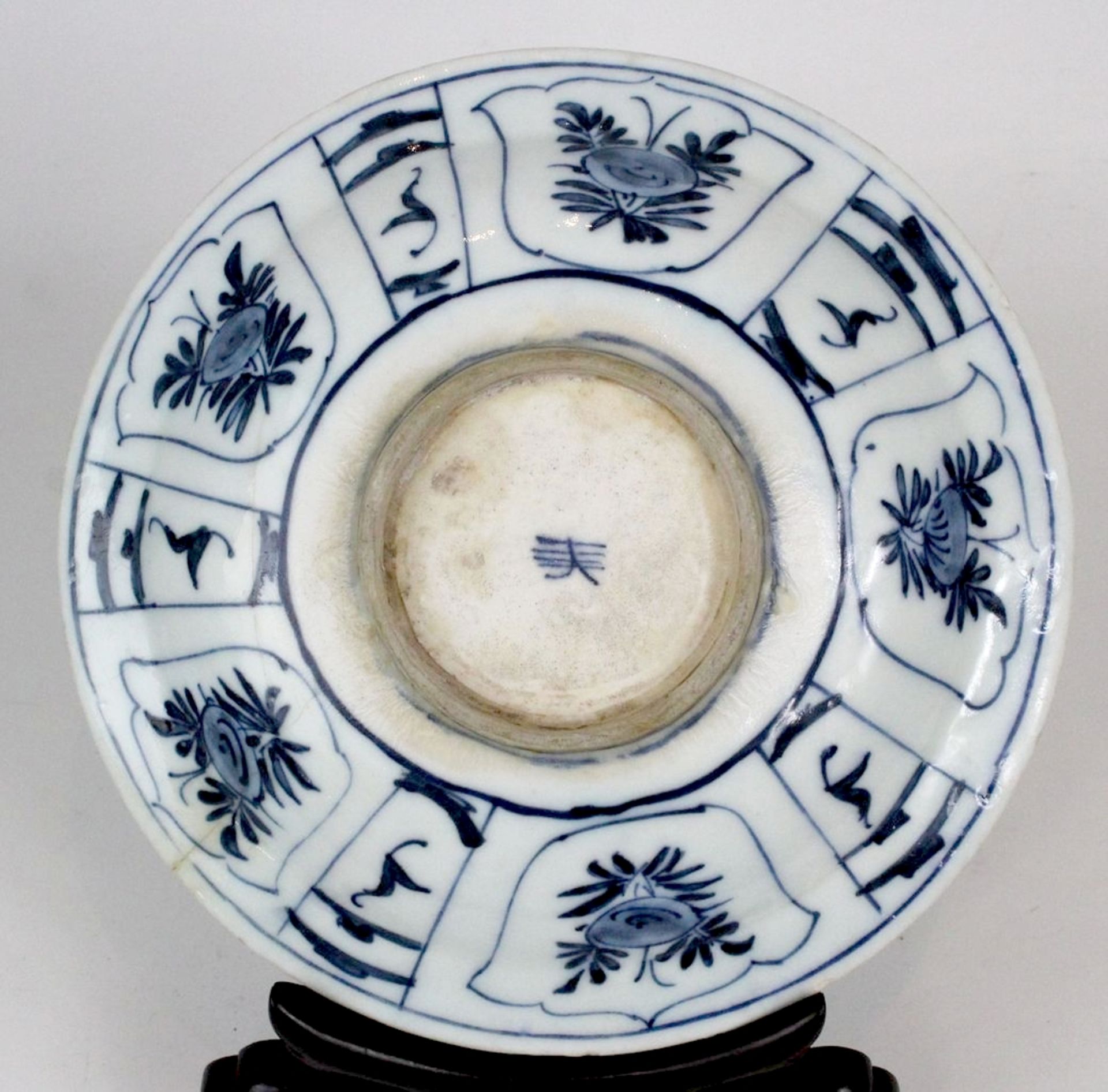 Chinesischer Blau-Weiß Teller Ming Dynastie - Bild 3 aus 3