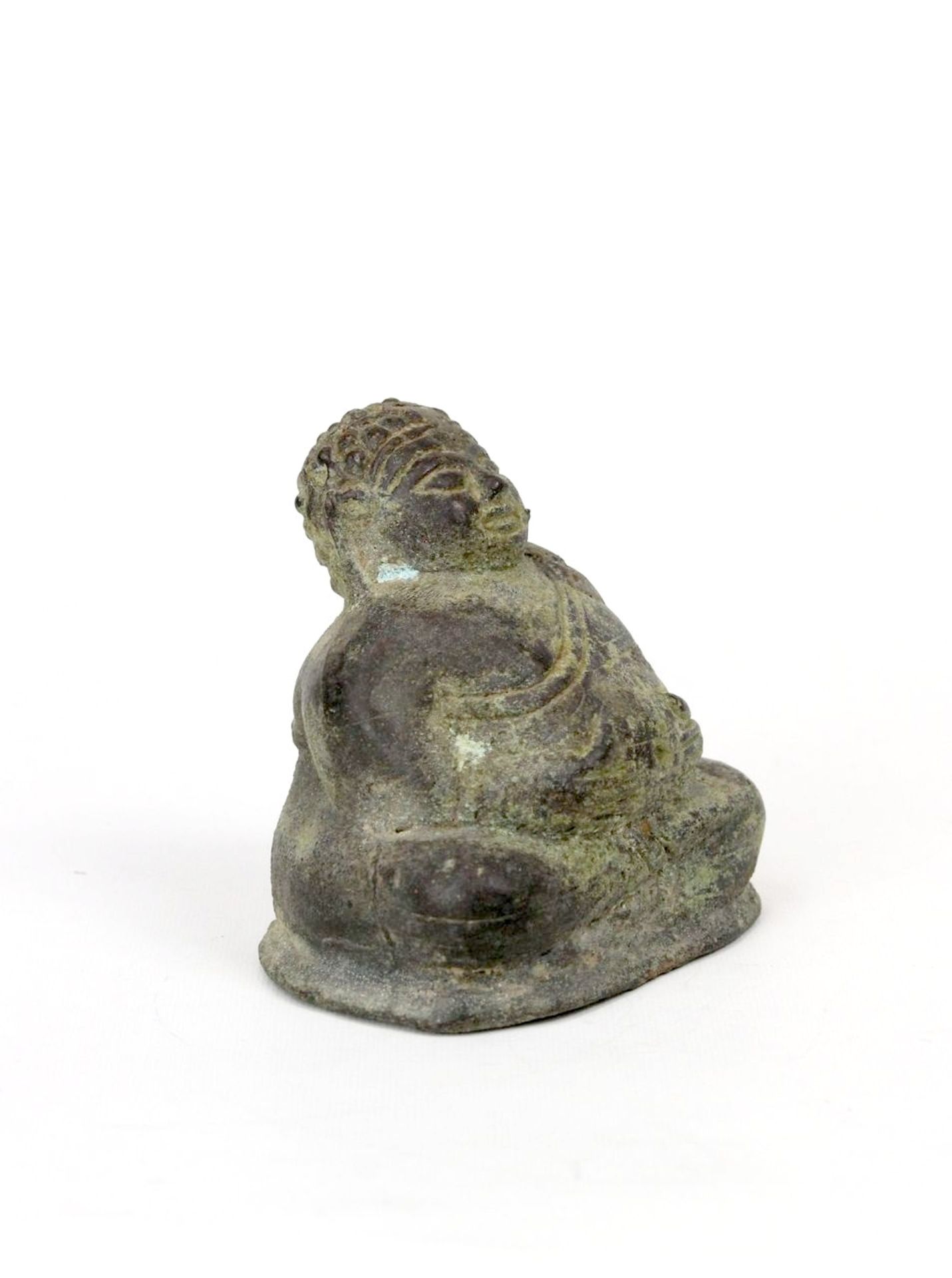 Chinesischer Bronze Buddha wohl 20.Jhdt. o. früher - Bild 2 aus 4