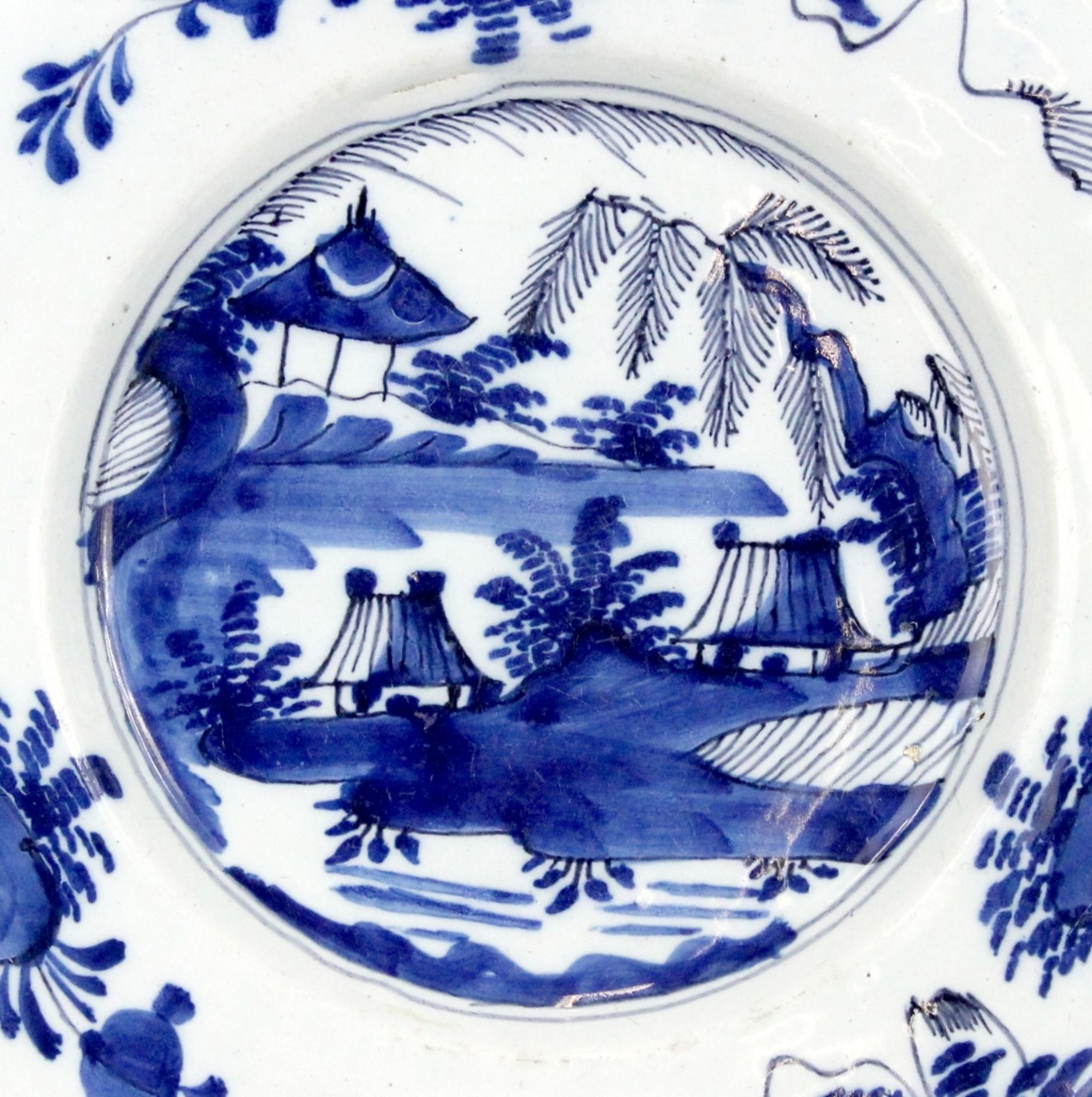 China Blau-Weiss Teller " Landschaftsmotiv " - Image 2 of 3