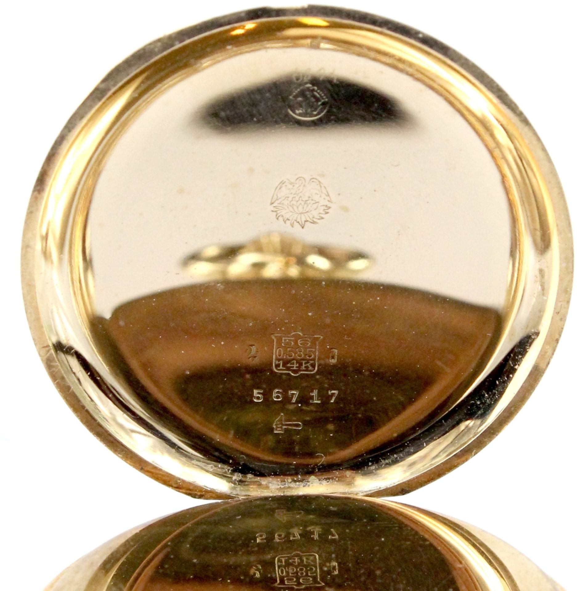 585er Gold Taschenuhr " Roa Watch Co. Geneve " - Bild 6 aus 6
