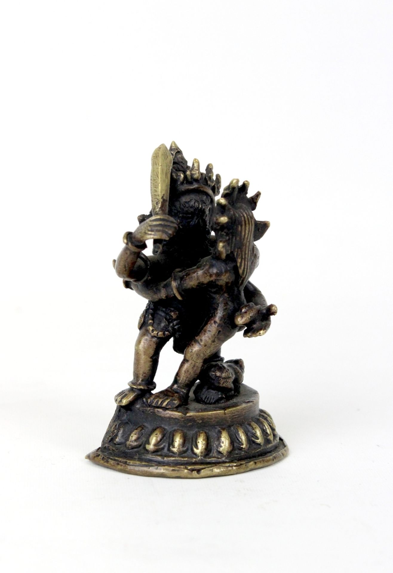 Tibet Bhairava Shakti Bronzefigur 19.Jhdt - Image 2 of 4