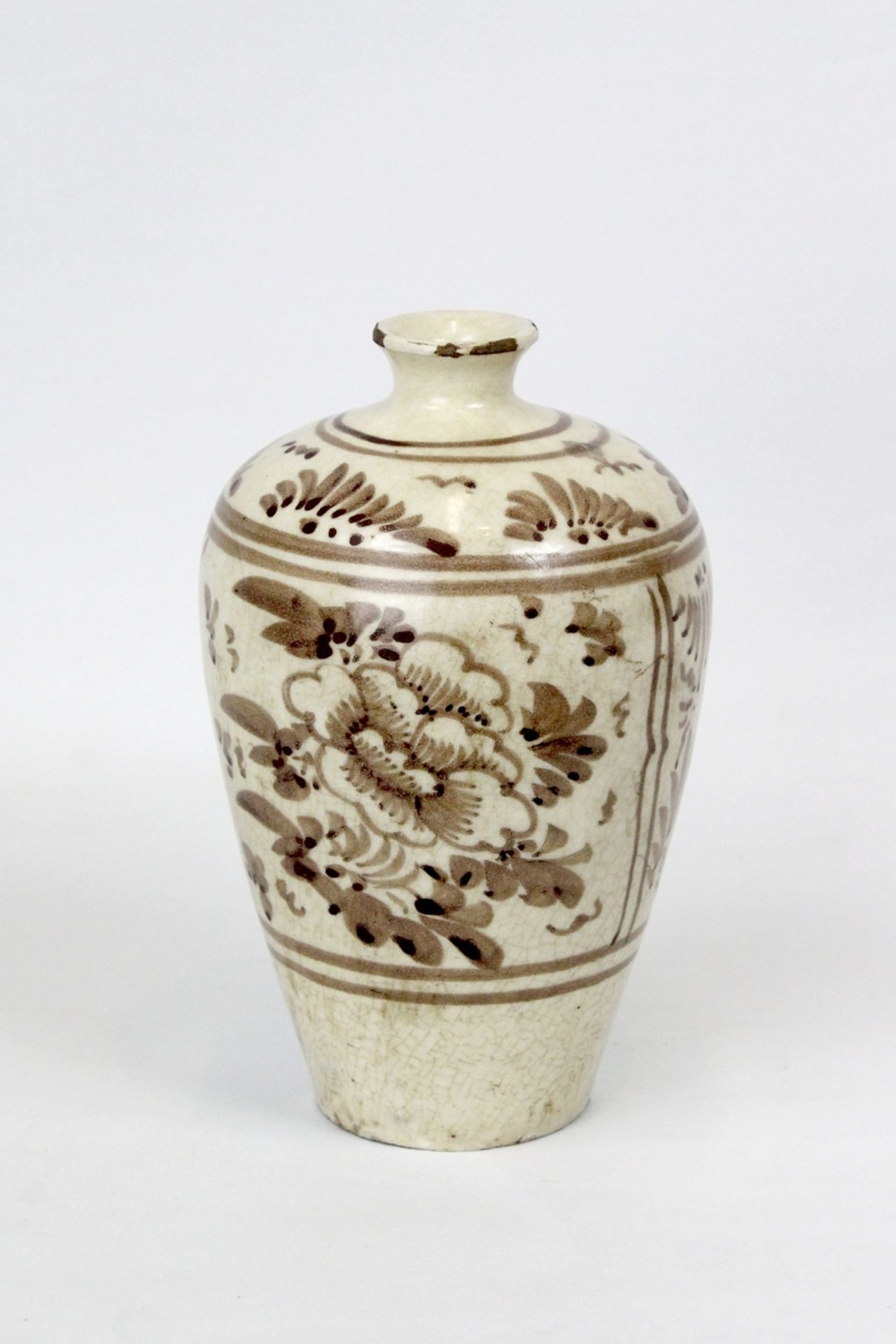 China Mei Ping Vase wohl Yuan Zeit ( 1279 - 1368 ) - Image 4 of 6