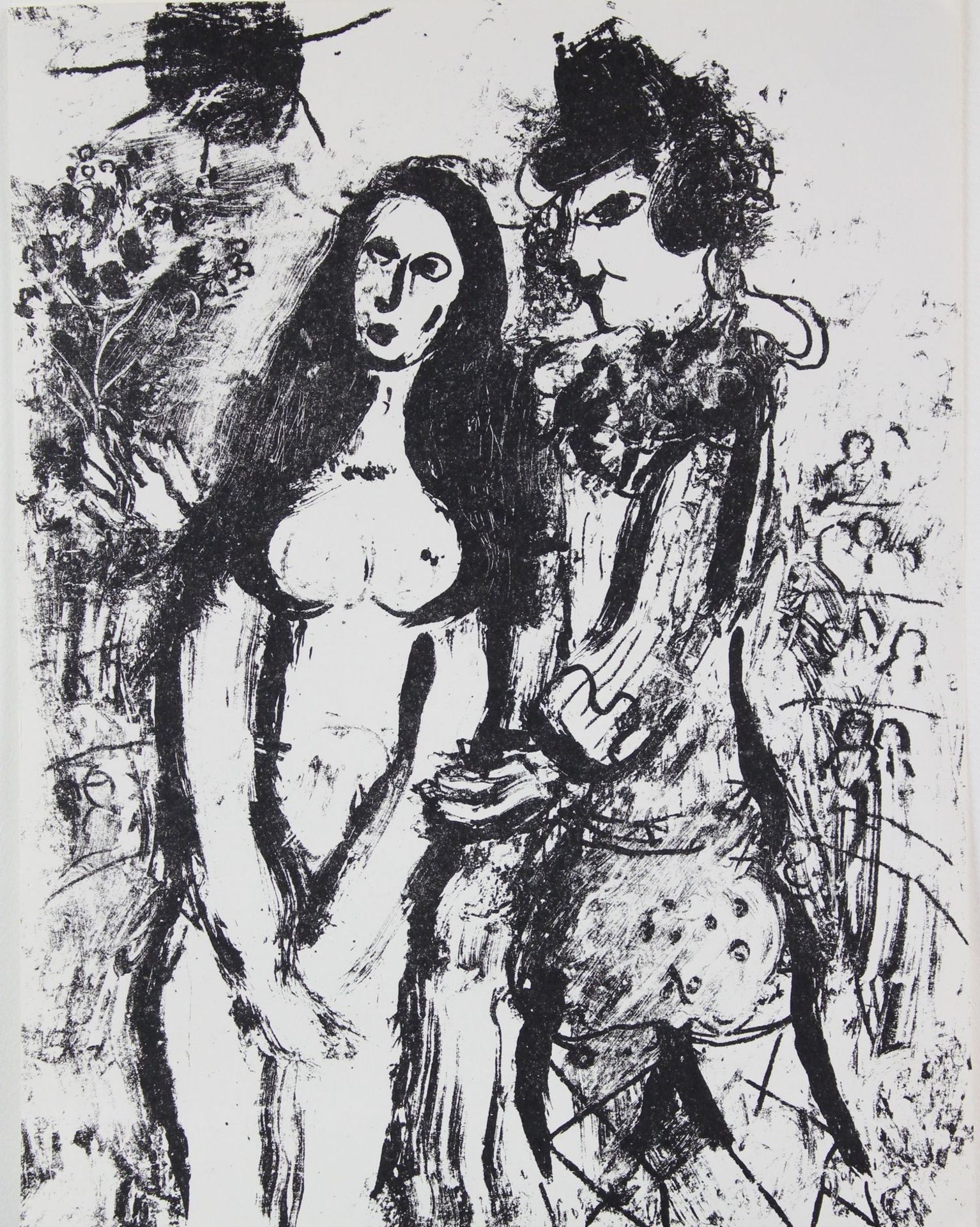 Marc Chagall Lithographie " der verliebte Clown "