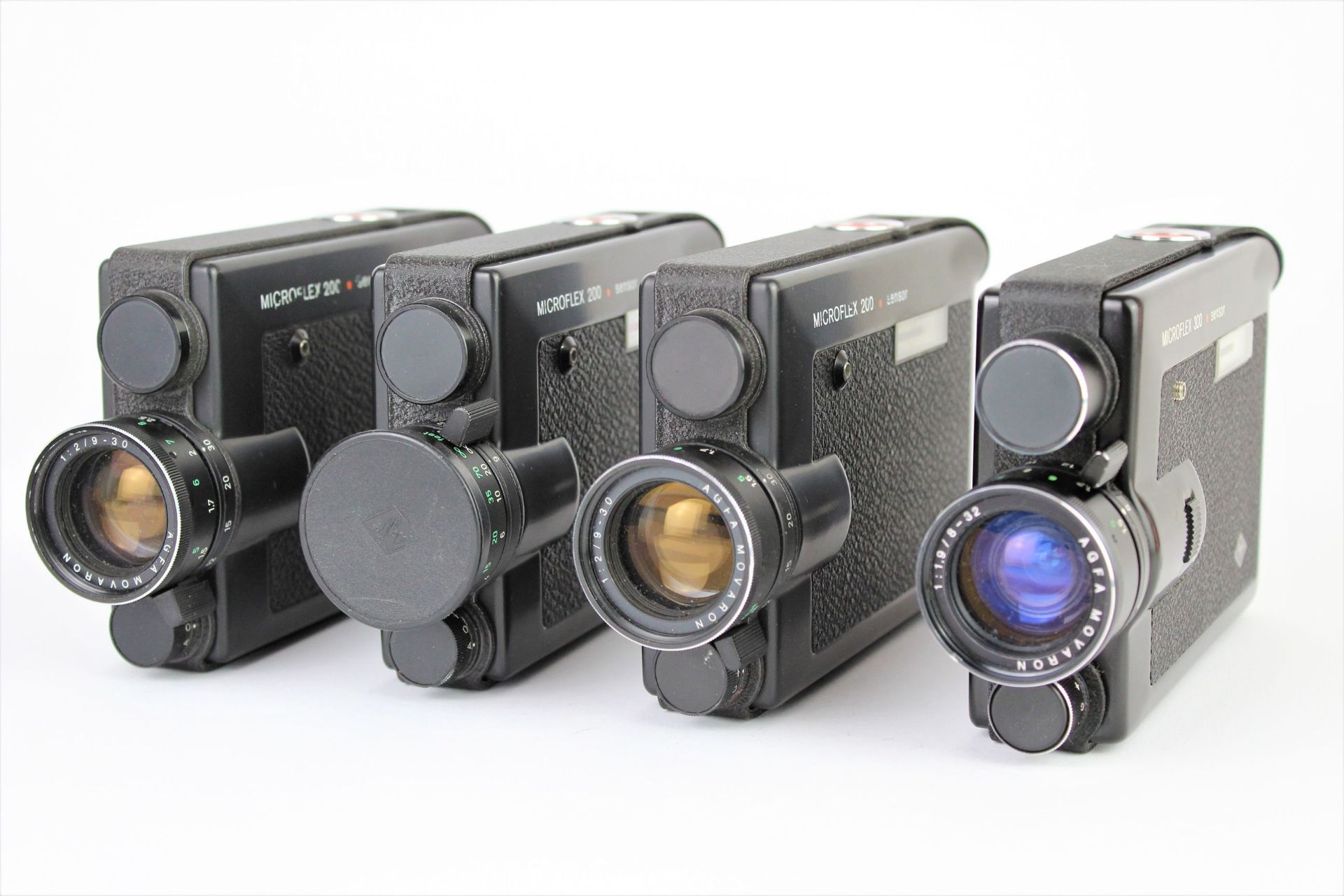 Konvolut 4 Filmkameras 1 Microflex 200 Agfa, Microflex 300 Microflex