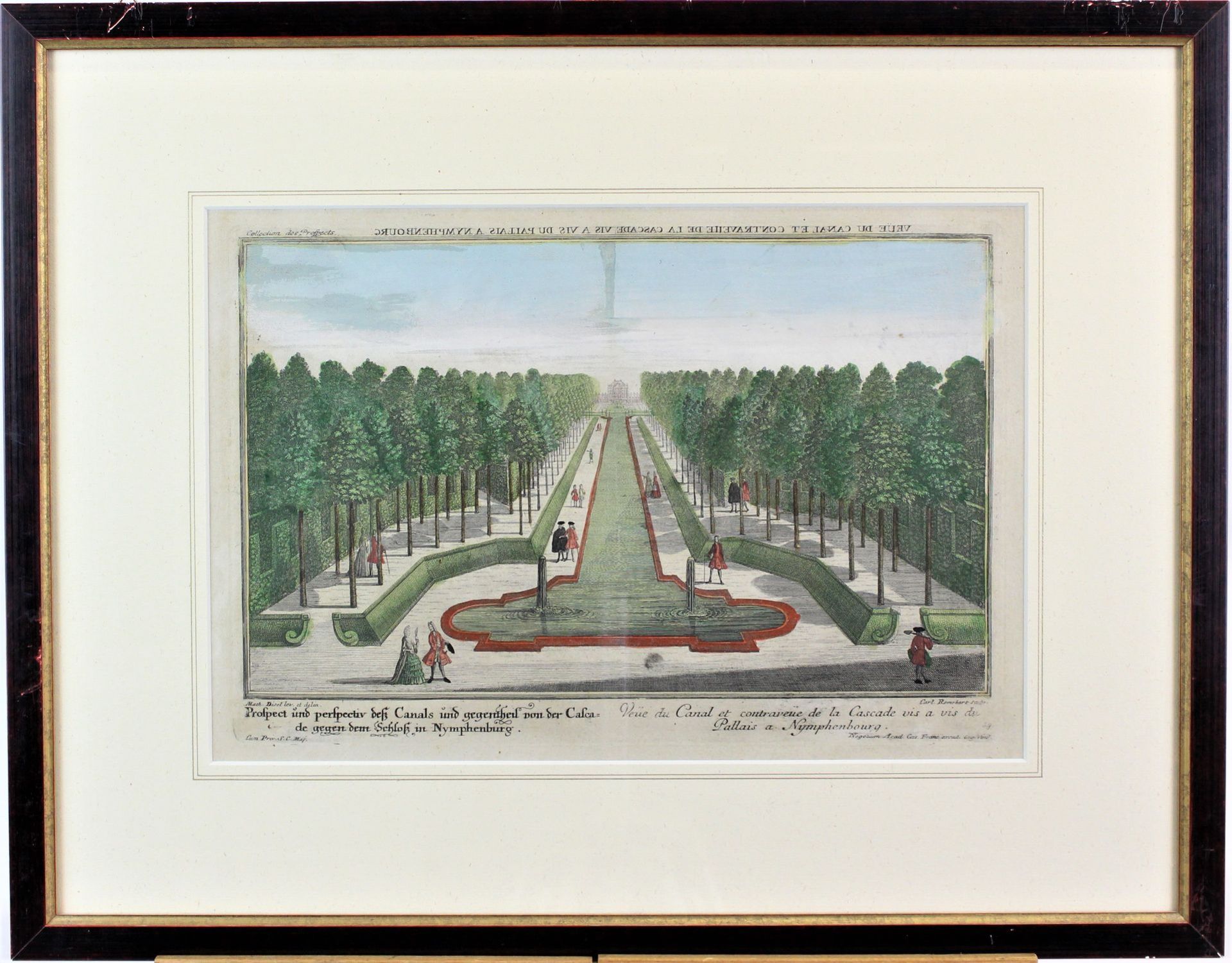 Karl Remshard " Ansicht des Kanals in Schloss Nymphenburg " - Bild 2 aus 2