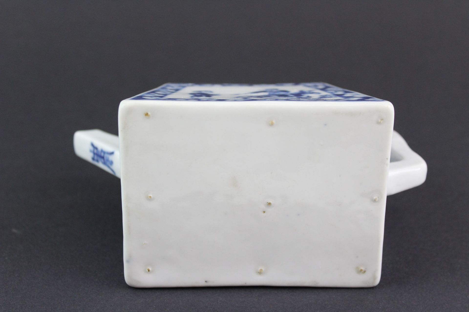 China späte Qing Dynastie Porzellan Teekanne mit BW Malerei - Image 3 of 6
