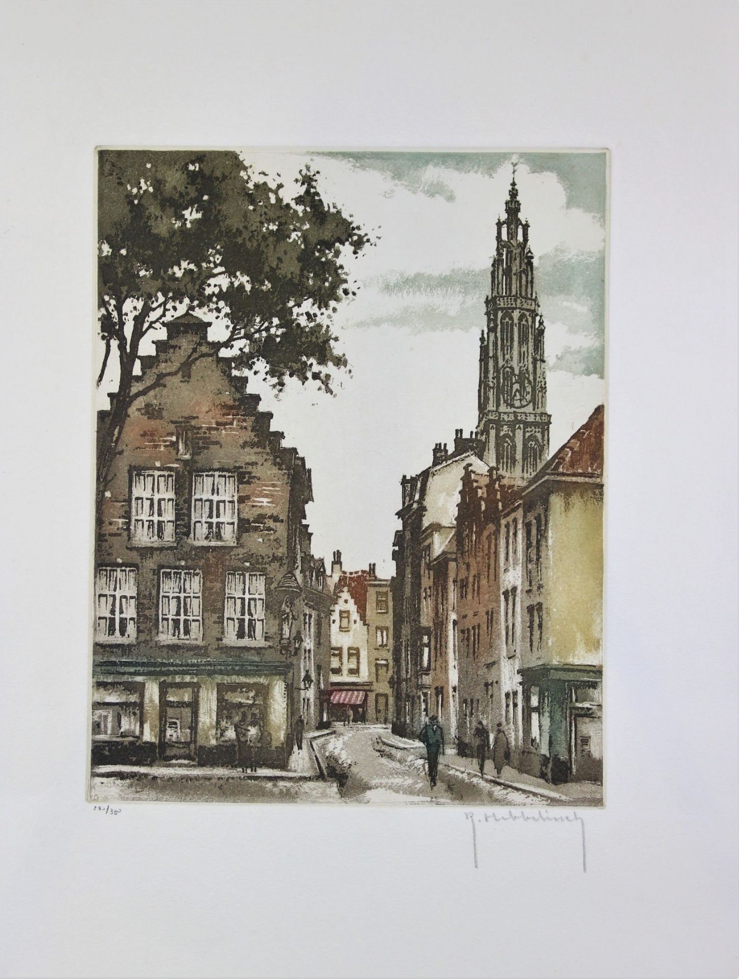 Roger Hebbelinck ( 1912 - 1987 ) " Belgische Kathedrale "