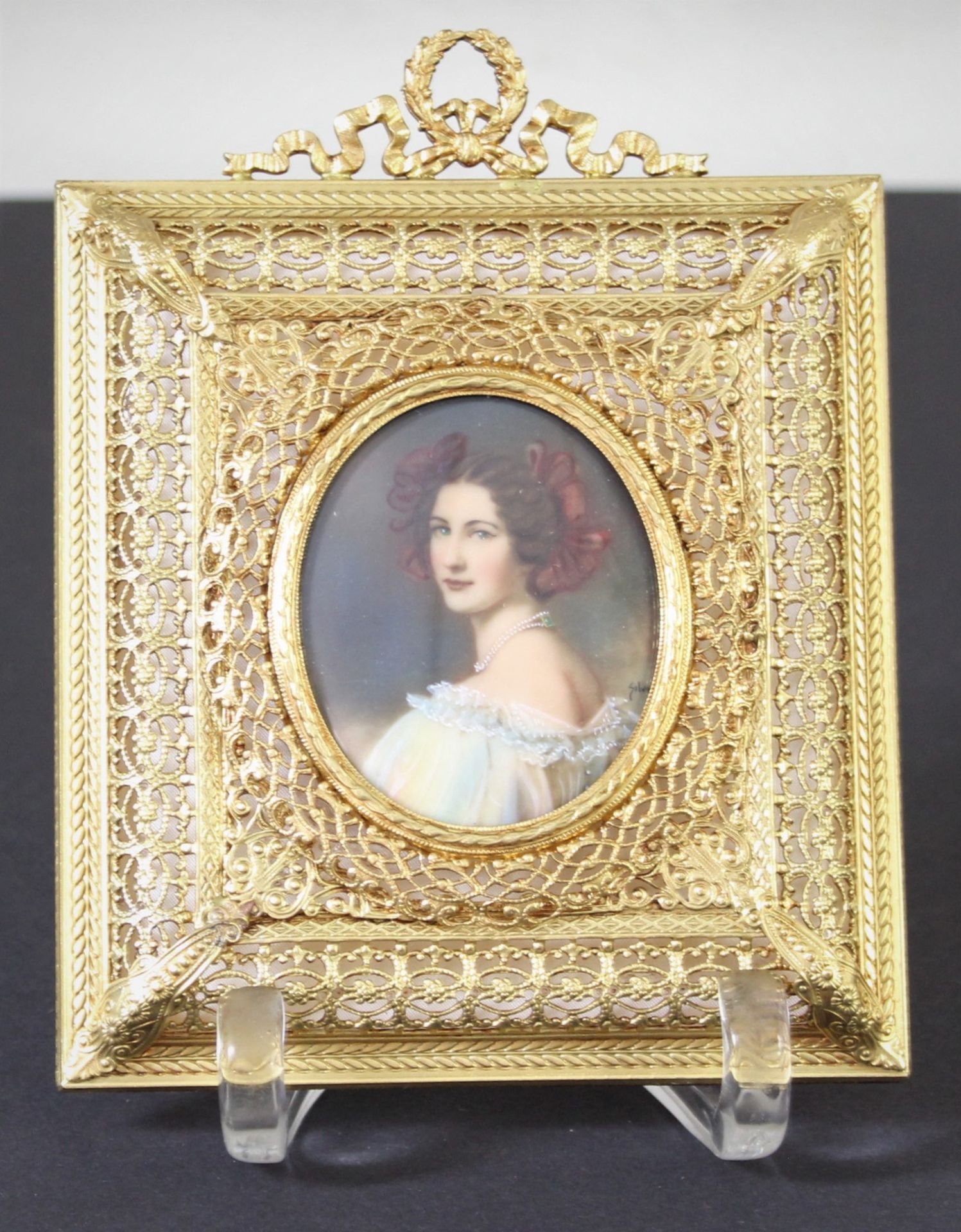 Miniatur im Prunkrahmen, Louis XVI. Stil