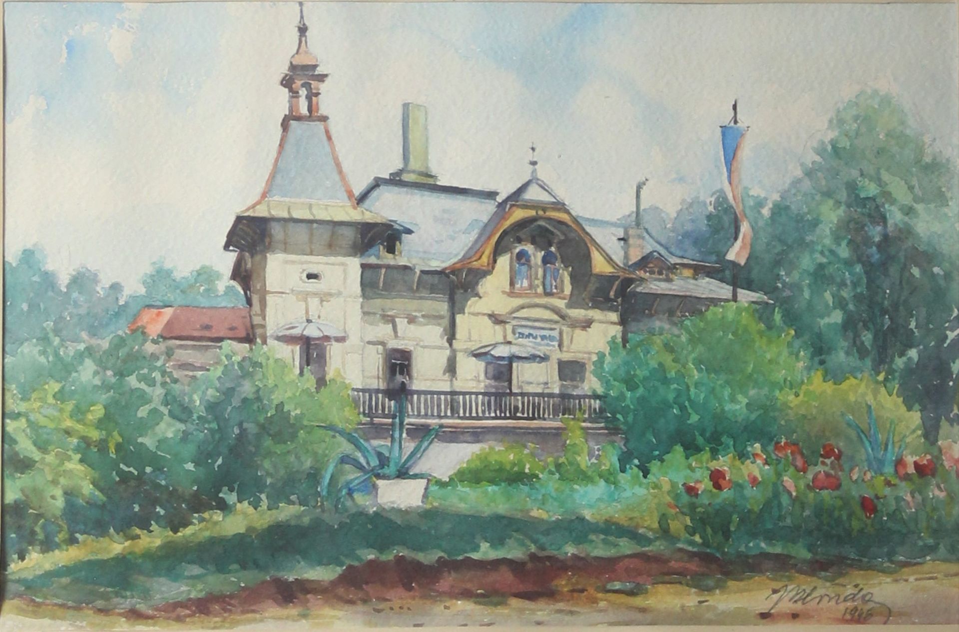 Aquarellist " Böhmisches Rathaus " - Image 2 of 3