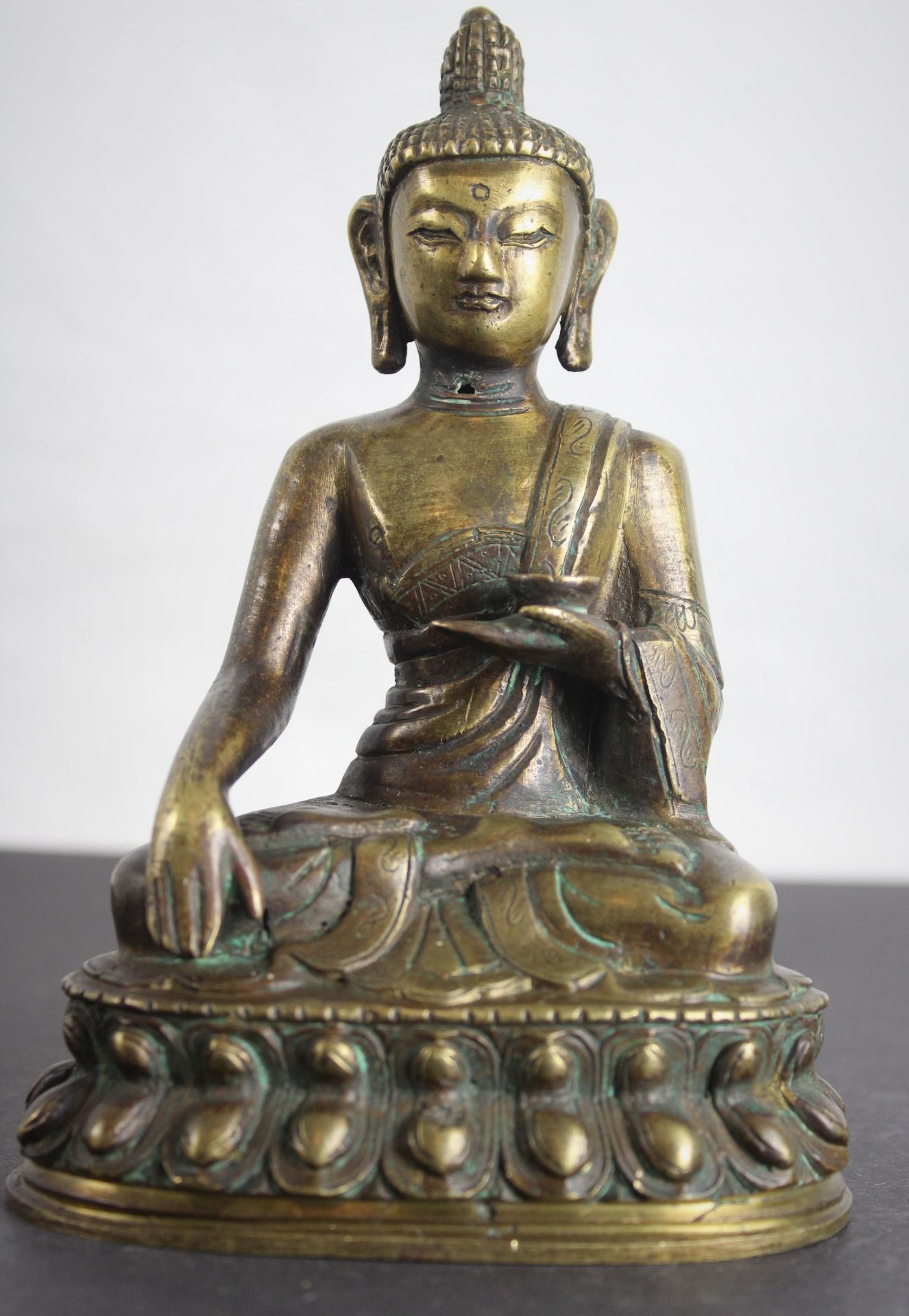 China Qing Dynastie Bronze Shakyamuni Buddha