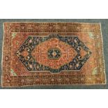 Antique Persian hand-made Farahan rug approx 201cm x 128cm