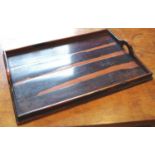 A Victorian coromandle two handled rectangular tray, 63cm X 42.5cm