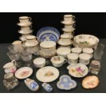 Ceramics & Glass - a limogue porcelain shell dish; Royal Crown Derby Posies jug; others Wedgwood,