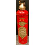 A vintage Mather and Platt Limited Simplex Type B foam fire extinguisher, manufactured 1935?