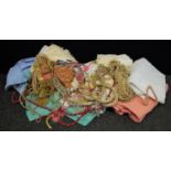 Textiles - curtain tie backs, various, blankets, towels etc