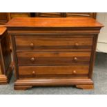 A Willis & Gambier three drawer chest, 91cm high, 116 cm wide