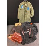 Clothing - a 100th anniversary Harley Davidson jacket, 1908 to 2008, size XXL; another US Army; a