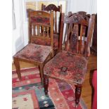 A pair of Edwardian dining chairs, c.1910; others (4)