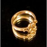 A 9ct rose gold knot ring, WF, Birmingham, size L, 2.9g