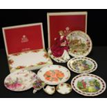 A Royal Albert Compton & Woodhouse figure, Rose, 320/7500; set of four Old Country Rose pattern