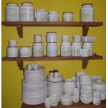 A Hornsea Fleur tea, coffee and dinner ware, including storage jars