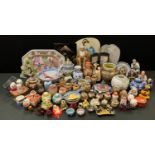 A collection of 20th century Oriental ceramics and figures, mostly export pieces (quantity in two