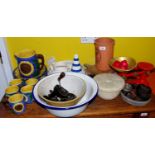 Kitchenalia - a set of scales and weights; The Quick Cooker bowl; Sunflower breakfast set; etc