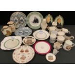Ceramics - a John Wesley Hartley Victoria Methodist college commemorative plate; others.