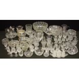 Glassware - assorted crystal and other glass table and stemware inc bowls, vases, drinking