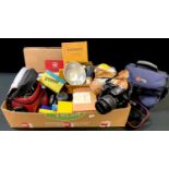 Cameras and Photographic equipment including a Canon EOS 450D digital SLR camera in case;