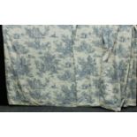 Textiles - a large pair of Toile du Jouy curtains