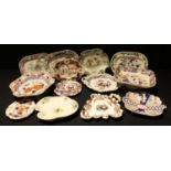 Mason Ironstone - early to mid 19th century stands and serving plates, various patterns and