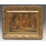 Victorian School Hop Scotch oil on canvas, 24cm x 33.5cm