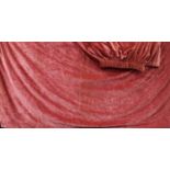 Textiles - a large pair of cotton velvet curtains